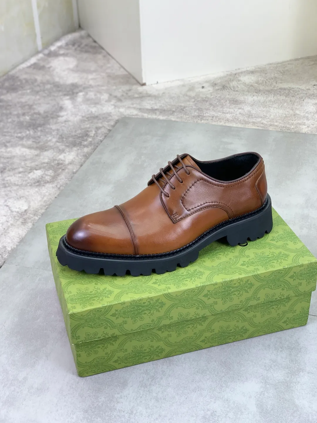 Men's Men's Shoes 💰P580 [New Style] 💰💎💎💎 [Gucci] GUCCI high-end men's formal business leather shoes, original order 1:1! Original imported high-end calfskin, original metal buckle, imported first-layer pigskin lining for feet, original high-end outsole, men's shoe size: 38-44